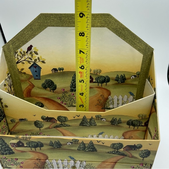 Vintage New Seasons Mail Sorter 2-Slot with Drawer Country Lane Organizer Caddy - Picture 8 of 12